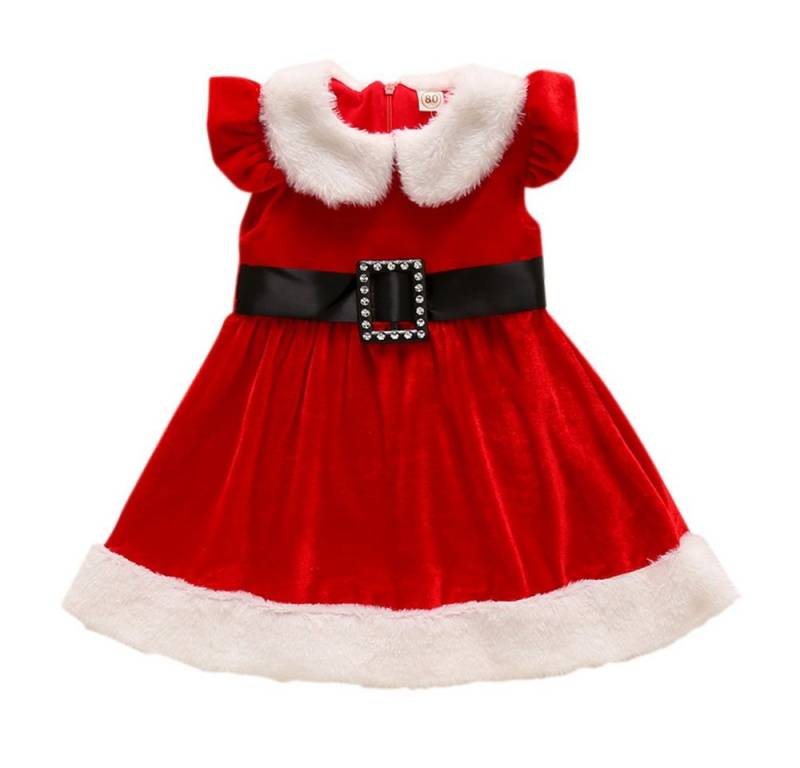 Lapastyle A-Linien-Kleid Weihnachtskleid Ärmelloses mit Rüschen und fliegenden Ärmeln für Babys Lapastyle A-Linien-Kleid Weihnachtskleid Ärmelloses mit Rüschen und fliegenden Ärmeln für Babys von Lapastyle
