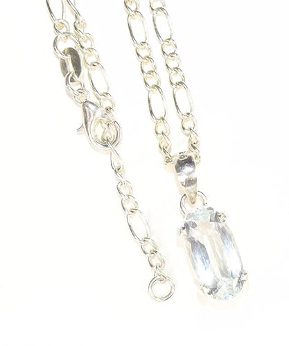 Aquamarin Anhänger - Damen Schmuck - Halskette aus Echtem Aquamarin Stein - edelstein - lapislazuli - Natürstein von LapeaceLazuli
