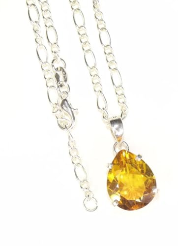 Citrin Anhänger - Damen Schmuck - Halskette aus Echtem Citrin Stein - edelstein - lapislazuli - Natürstein von LapeaceLazuli