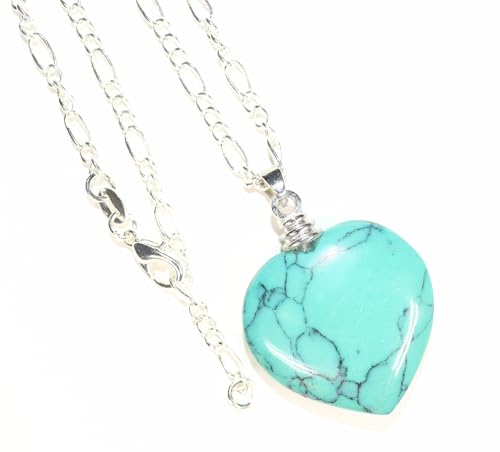 Türkis Schmuck Anhänger Herz - ausTürkis stein - schmuck Halskette - Howlith Anhänger - Edelstein - Lapislazuli - aus Hochwertigen Howlith, Howlith stein Türkis Schmuck Anhänger Herz - ausTürkis stein - schmuck Halskette - Howlith Anhänger - Edelstein - Lapislazuli - aus Hochwertigen Howlith, Howlith stein von LapeaceLazuli