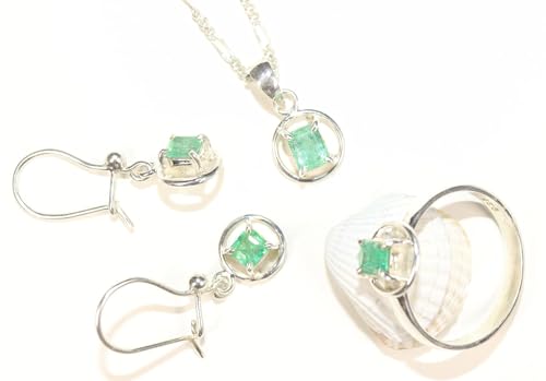 LapeaceLazuli Schmuck-Set mit echten Smaragd von LapeaceLazuli
