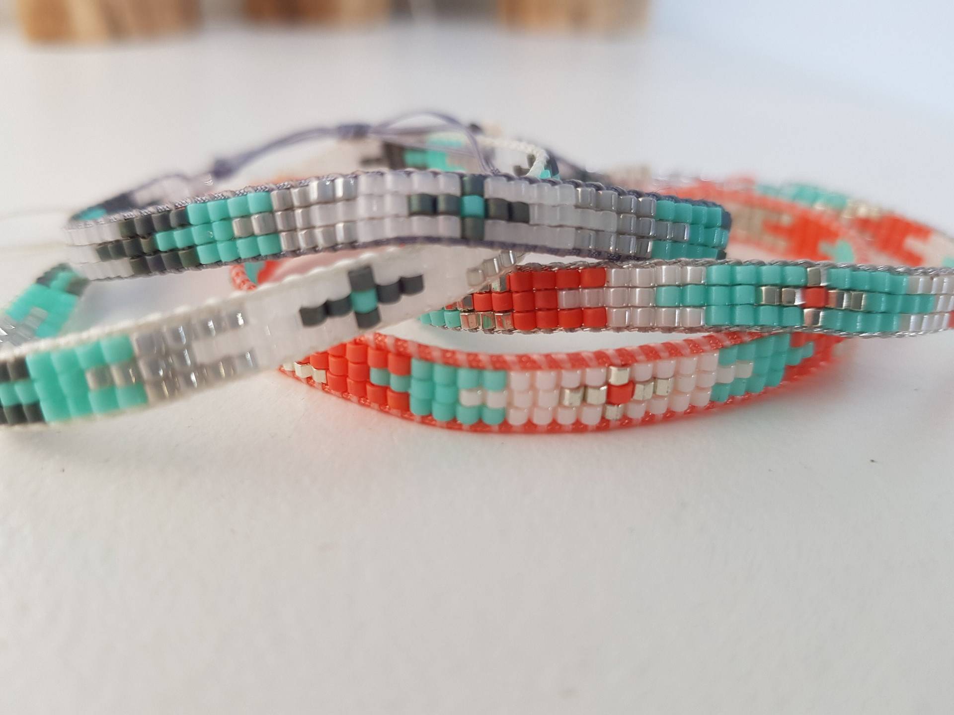 3-Reihiges Gewebtes Armband Aus Miyuki-Perlen 3-Reihiges Gewebtes Armband Aus Miyuki-Perlen von Lapetitemarseillaise