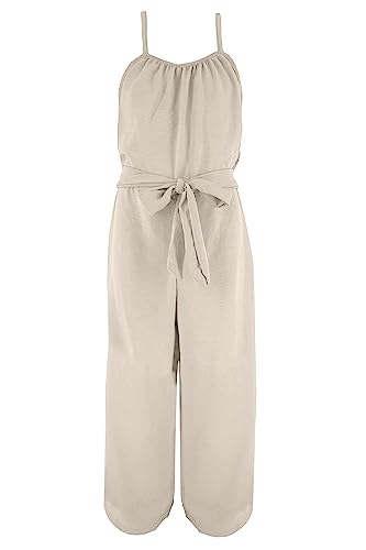 Langer Overall für Mädchen, ärmellos, 8809, beige, 10 Jahre von Laphilo