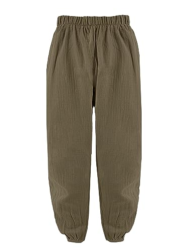 Modische Hose für Kinder und Jungen, Unisex, aus weicher Baumwolle, Artikelnummer 6165, Camel, 10 Jahre von Laphilo
