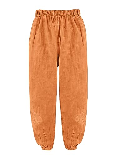 Modische Hose für Kinder und Jungen, Unisex, aus weicher Baumwolle, Artikelnummer 6165, Orange, 6 Jahre von Laphilo