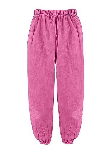 Modische Hose für Kinder und Jungen, Unisex, aus weicher Baumwolle, Artikelnummer 6165, fuchsia, 10 Jahre von Laphilo