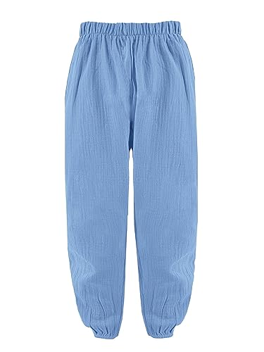 Modische Hose für Kinder und Jungen, Unisex, aus weicher Baumwolle, Artikelnummer 6165, himmelblau, 6 Jahre von Laphilo