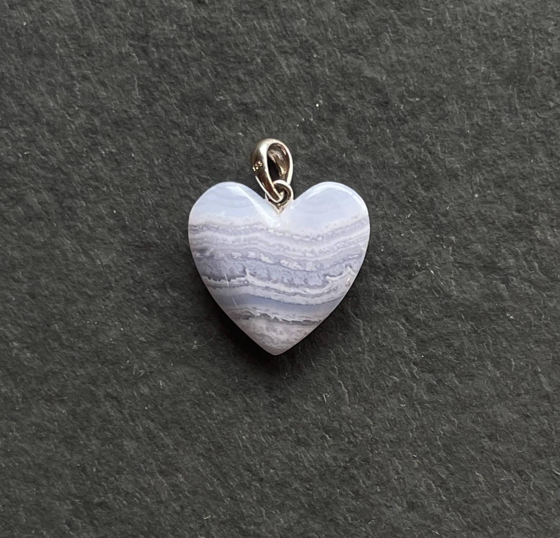 Miniherz Blauer Chalcedon Miniherz Blauer Chalcedon von LapidariumWierer