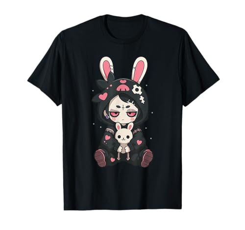 Hase Gothic Anime Japanisch Creepy E-Girl Otaku Gothic T-Shirt Hase Gothic Anime Japanisch Creepy E-Girl Otaku Gothic T-Shirt von Lapin Creepy Kawaii Anime Fille Gothique Japon