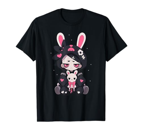 Hase Gothic Anime Japanisch Creepy E-Girl Otaku Gothic T-Shirt Hase Gothic Anime Japanisch Creepy E-Girl Otaku Gothic T-Shirt von Lapin Creepy Kawaii Anime Fille Gothique Japon