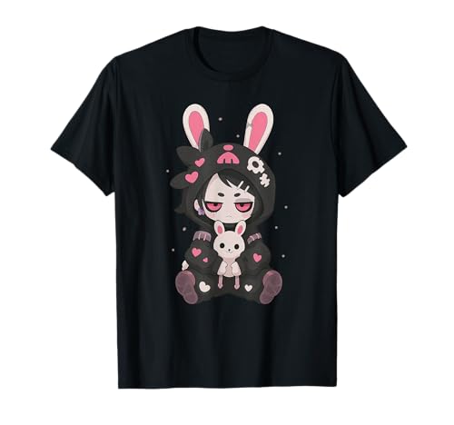 Hase Gothic Anime Japanisch Creepy E-Girl Otaku Gothic T-Shirt Hase Gothic Anime Japanisch Creepy E-Girl Otaku Gothic T-Shirt von Lapin Creepy Kawaii Anime Fille Gothique Japon
