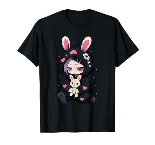 Hase Gothic Anime Japanisch Creepy E-Girl Otaku Gothic T-Shirt Hase Gothic Anime Japanisch Creepy E-Girl Otaku Gothic T-Shirt von Lapin Creepy Kawaii Anime Fille Gothique Japon