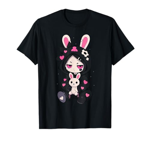 Hase Gothic Japanisch Creepy Anime E-Girl Manga Otaku T-Shirt Hase Gothic Japanisch Creepy Anime E-Girl Manga Otaku T-Shirt von Lapin Creepy Kawaii Anime Fille Gothique Japon