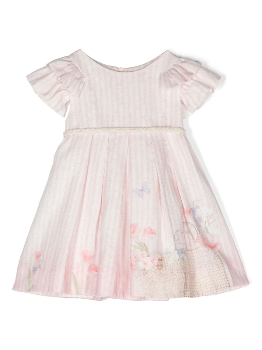 Lapin House Gestreiftes Kleid aus Leinen - Rosa von Lapin House