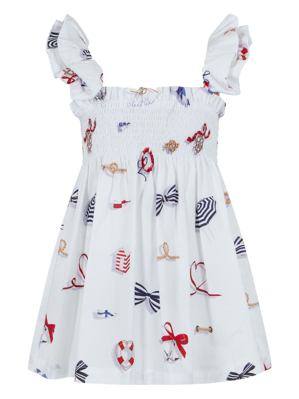 Lapin House Kleid mit Schleifen-Print - Weiß von Lapin House