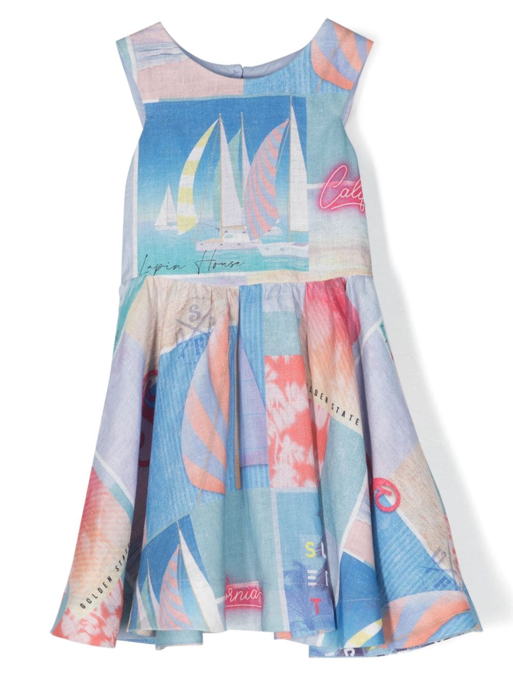 Lapin House Kleid mit grafischem Print - Blau von Lapin House