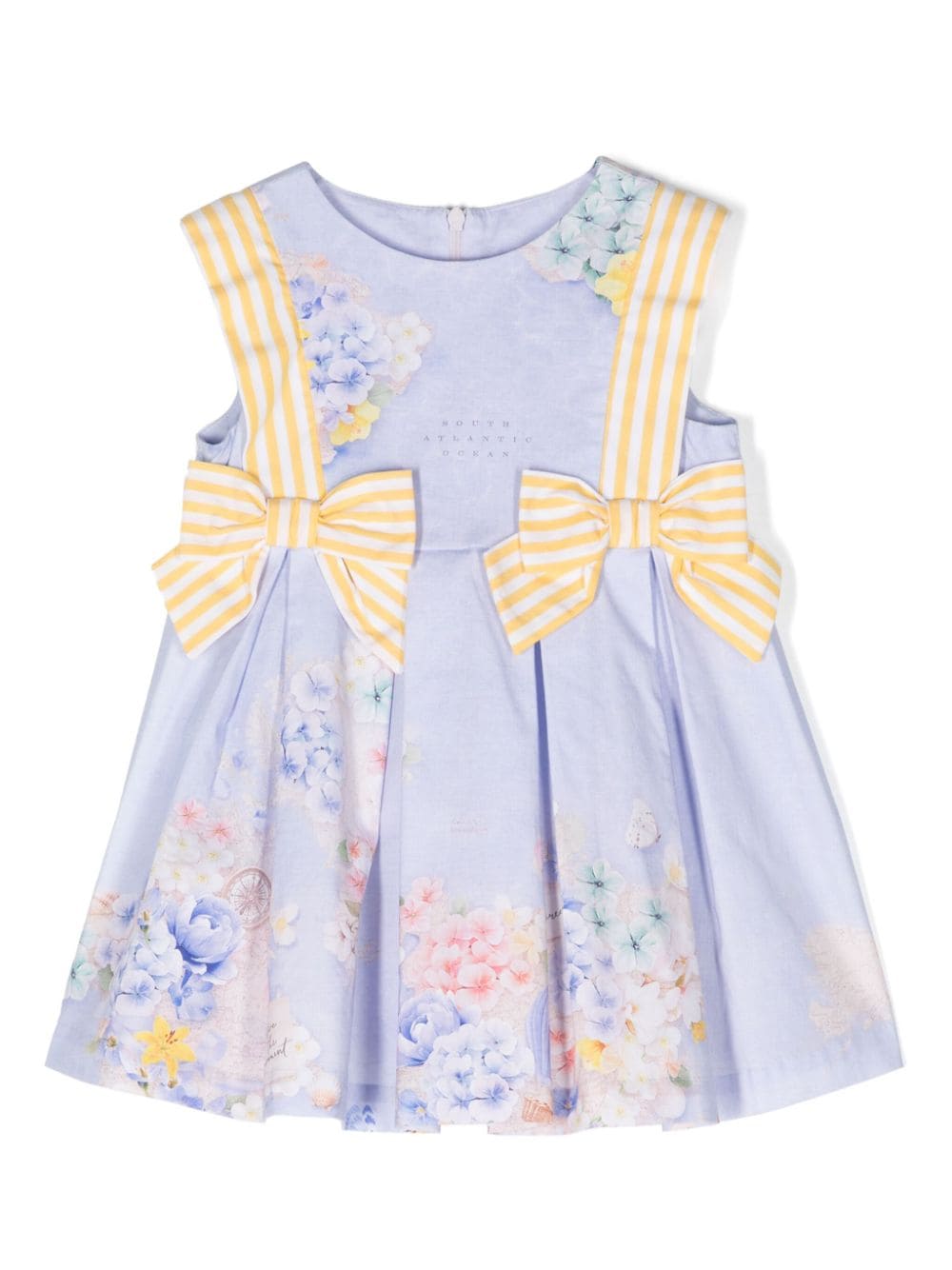 Lapin House Plissiertes Kleid mit Blumen-Print - Blau von Lapin House