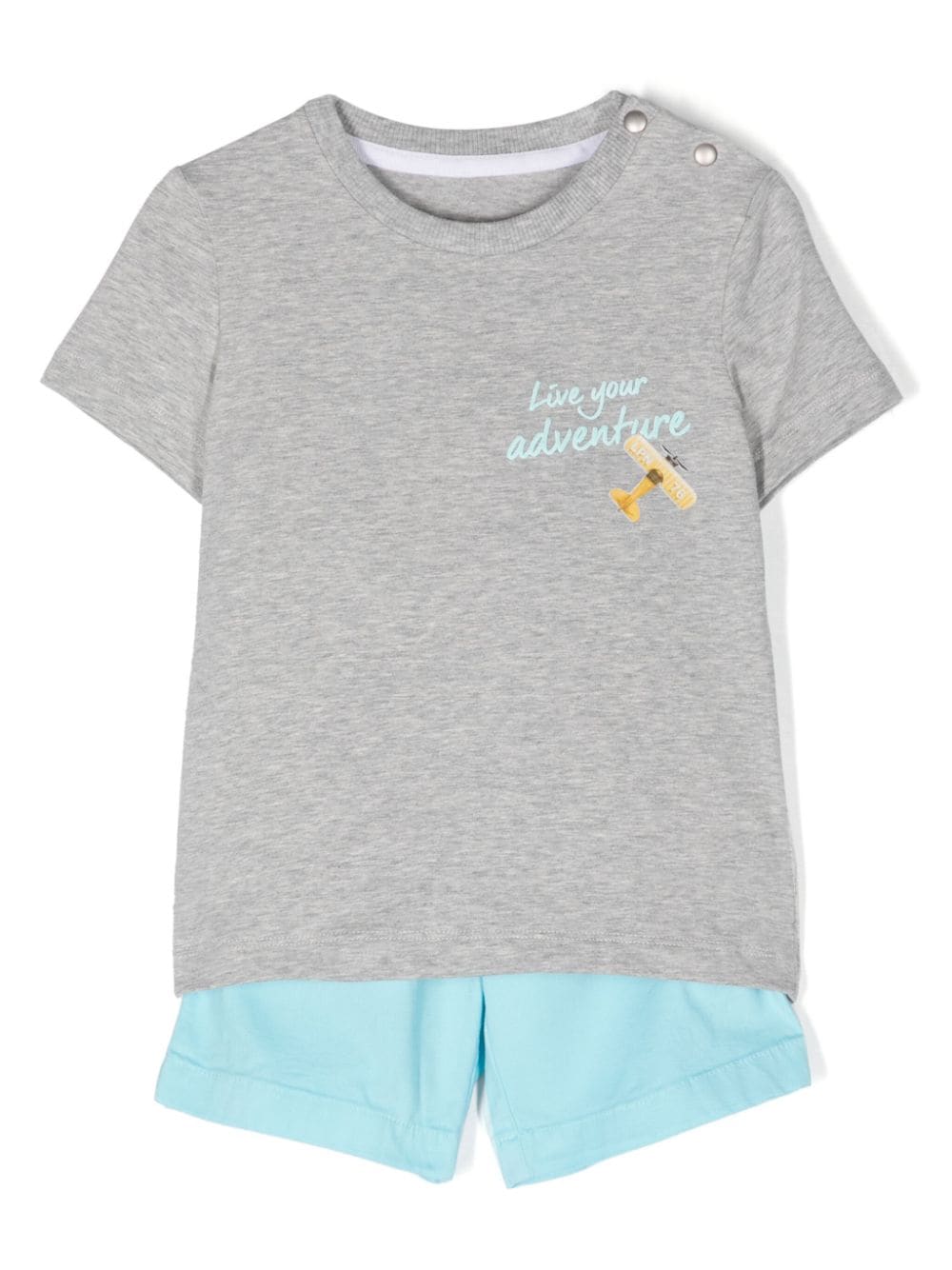 Lapin House Short-Set mit Slogan-Print - Grau von Lapin House