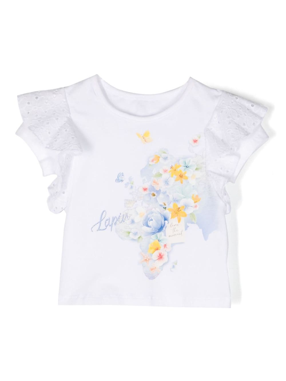 Lapin House T-Shirt mit Blumen-Print - Weiß von Lapin House