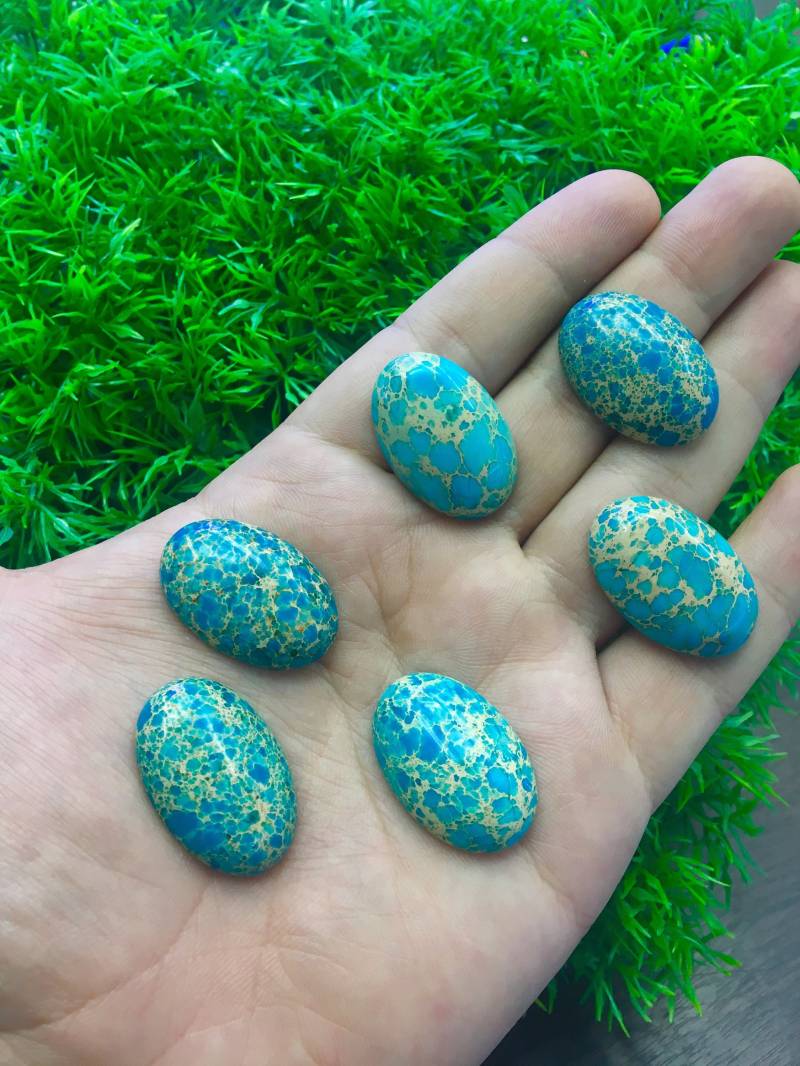 1 Stk. Blauer Variscit Stein Cabochon Zur Schmuckherstellung Heilung Natürlicher Cabs von LapisBkk