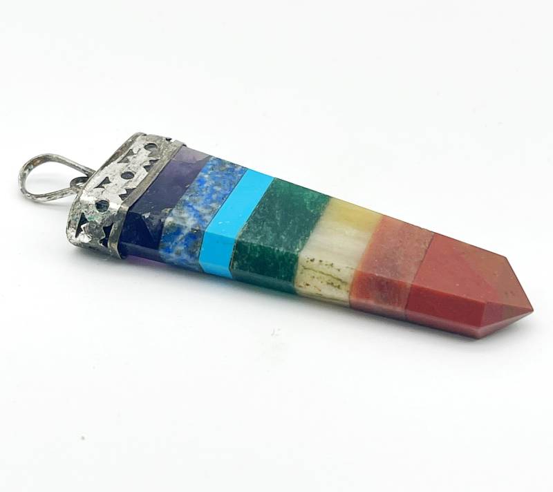 Chakra Heilkristall Punkt Anhänger Halskette 7 Stein von LapisBkk