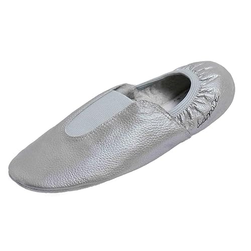 Lappade Gummipads Silber Gymnastikschuhe, Ballettschuhe, Schläppchen, Turnschläppchen, Tanzschuhe Art. 248G Gr. 30 von Lappade