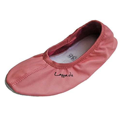 Lappade Gummisohle rosa Gymnastikschuhe, Ballettschuhe, Schläppchen, Turnschläppchen, Tanzschuhe Art. 244G Gr. 32 von Lappade