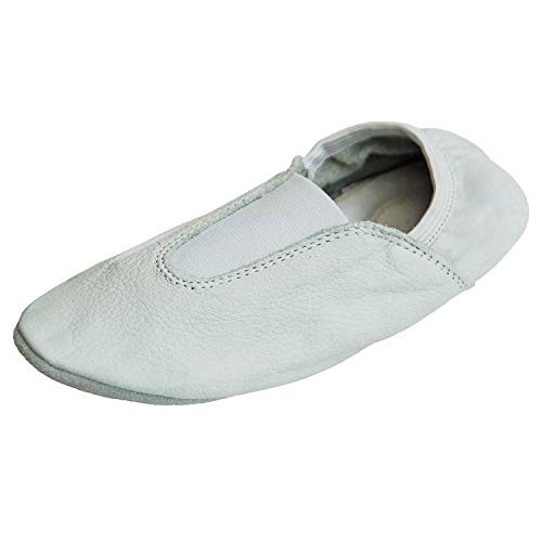 Lappade Gummipads weiß Gymnastikschuhe, Ballettschuhe, Schläppchen, Turnschläppchen, Tanzschuhe (Art. 225GW Gr. 34 EU) von Lappade