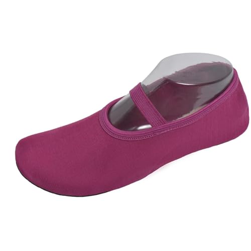 Lappade Gummisohle Trampolinschuhe, Gymnastikschuhe, Schläppchen, Turnschläppchen bordorot Art. 283G Gr. 37 von Lappade