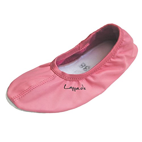 Lappade Gummisohle rosa Gymnastikschuhe, Ballettschuhe, Schläppchen, Turnschläppchen, Tanzschuhe Art. 244G Gr. 24 von Lappade