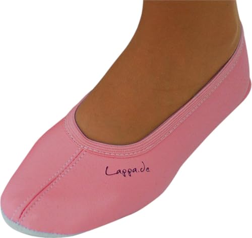 Lappade Gummisohle rosa Gymnastikschuhe, Ballettschuhe, Schläppchen, Turnschläppchen, Tanzschuhe Art. 244G Gr. 27 von Lappade