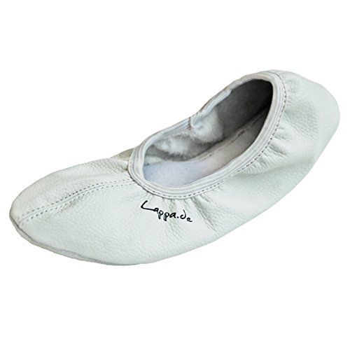 Lappade Gummisohle weiß Gymnastikschuhe, Ballettschuhe, Schläppchen, Turnschläppchen, Tanzschuhe Art. 243G Gr. 30 von Lappade