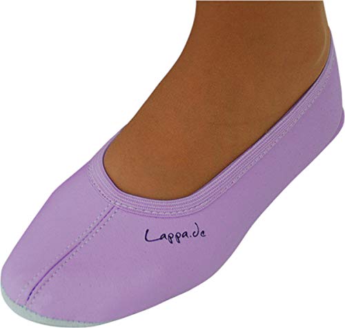 Lappade Ledersohle lila Gymnastikschuhe, Schläppchen, Turnschläppchen (Art. 202 Gr. 25 EU) von Lappade