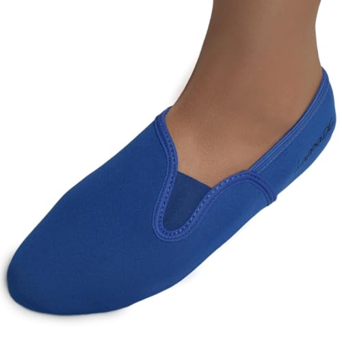 Lappade Neoprenschuhe Gymnastikschuhe Turnschläppchen Ballettschuhe Ballerinas für Damen Herren Mädchen Jungen mit Gummisohle blau Gr. 37 von Lappade