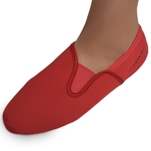 Lappade Neoprenschuhe Gymnastikschuhe Turnschläppchen Ballettschuhe Ballerinas für Damen Herren Mädchen Jungen mit Gummisohle rot Gr. 29 von Lappade