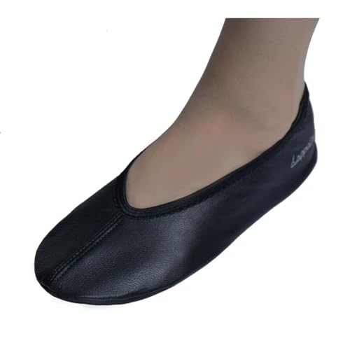 Lappade extra breite Gymnastikschuhe, Ballettschuhe, Schläppchen, Turnschläppchen, Tanzschuhe z.B. für Hallux rigidus valgus Gummisohle schwarz Art.291G Gr.26 Lappade extra breite Gymnastikschuhe, Ballettschuhe, Schläppchen, Turnschläppchen, Tanzschuhe z.B. für Hallux rigidus valgus Gummisohle schwarz Art.291G Gr.26 von Lappade