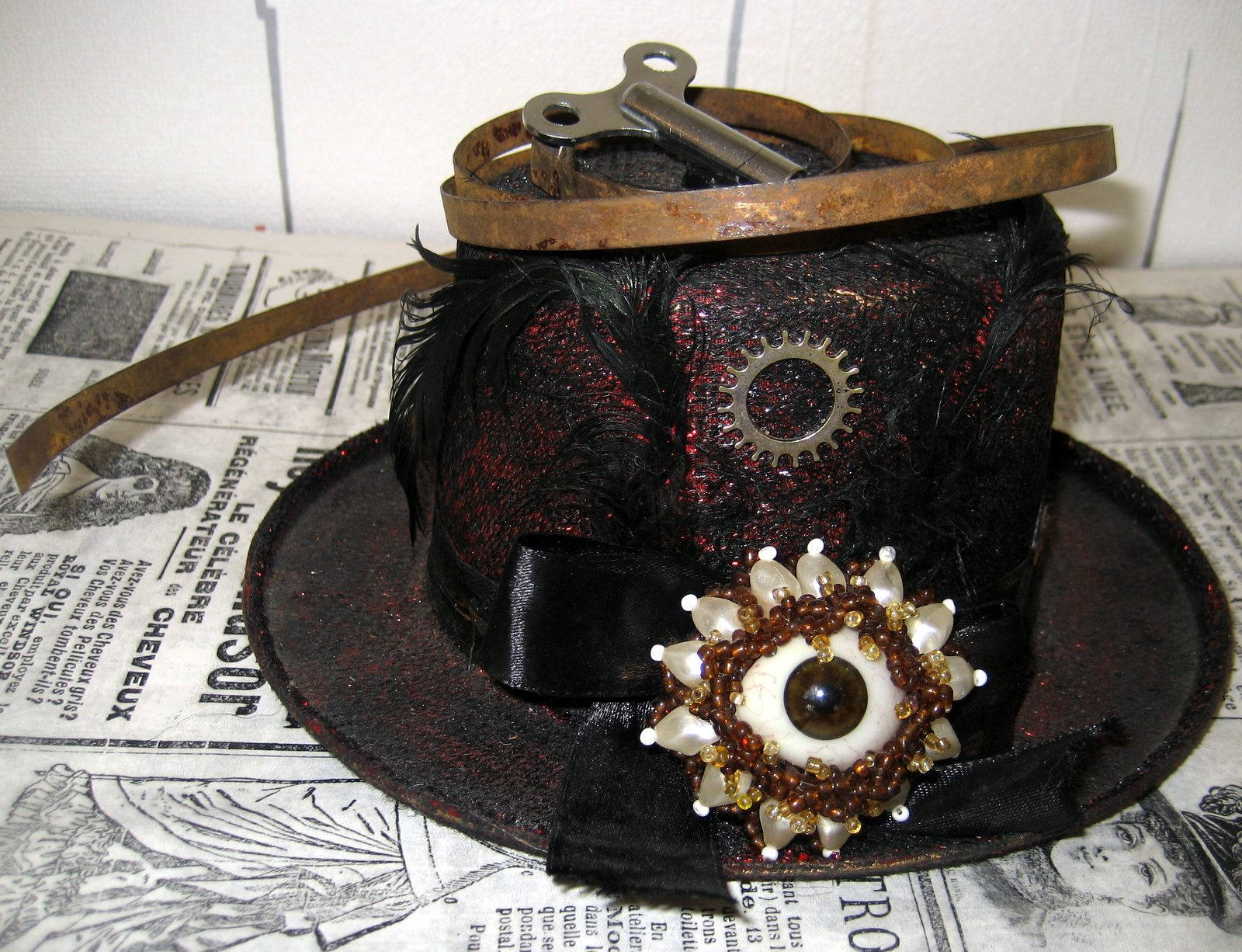 Handgemachte Steampunk Mini-Hut Handgemachte Steampunk Mini-Hut von Lapsaste