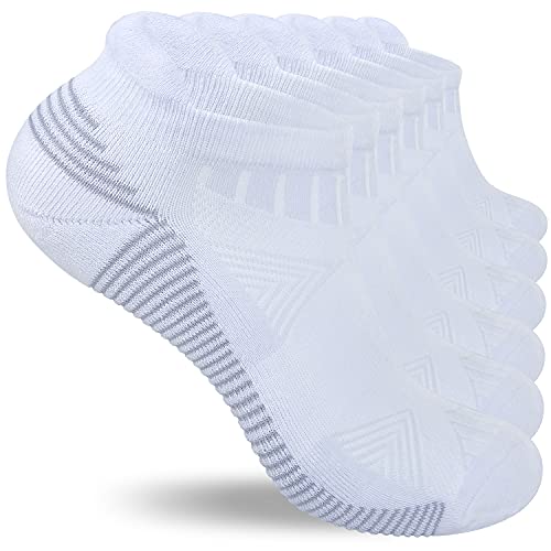 Lapulas Sneaker Socken Herren Damen 39-42 43-46 47-50 35-38 Sportsocken Gepolsterte Laufsocken, Atmungsaktiv Baumwolle Socken mit Frotteesohle Antirutsch Bequeme Kurze Socken 6 Paar von Lapulas