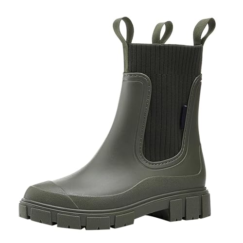 Kurze Gummistiefel, 1 wasserdichte Outdoor-Stiefel, für Damen, winddicht, Arbeitsschuhe, Küchenarbeitsschuhe, Gummistiefel, Regenstiefel, 1, grün, 40 EU Kurze Gummistiefel, 1 wasserdichte Outdoor-Stiefel, für Damen, winddicht, Arbeitsschuhe, Küchenarbeitsschuhe, Gummistiefel, Regenstiefel, 1, grün, 40 EU von Laquieio