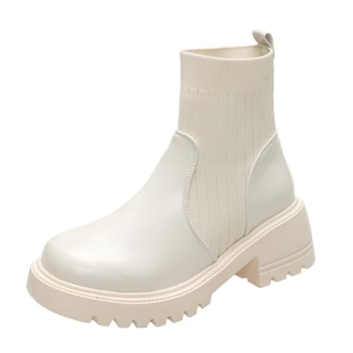Laquieio 2025 Damen-Stiefeletten, hohe Absätze, modisch, lässig, Herbst, flache Stiefel mit Reißverschluss, lässig, für den Winter, 1, weiß, 35 EU Laquieio 2025 Damen-Stiefeletten, hohe Absätze, modisch, lässig, Herbst, flache Stiefel mit Reißverschluss, lässig, für den Winter, 1, weiß, 35 EU von Laquieio