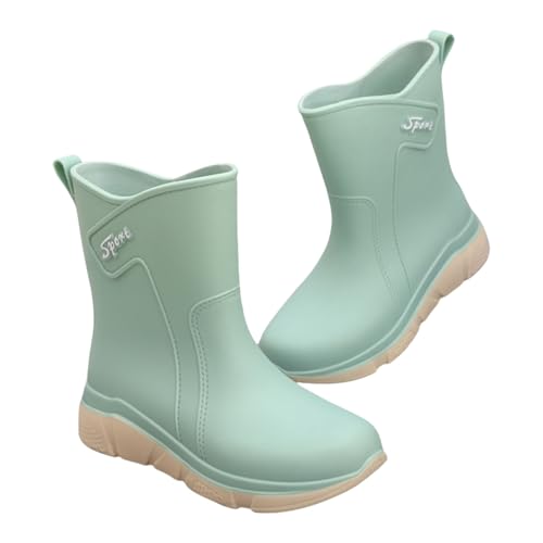 Laquieio Gummistiefel für Damen, günstig, mittelgroß, für den Außenbereich, winddicht, neue Stile für Damen, hohe Gummistiefel für Damen, günstig, 1, Mintgrün, 38 EU Laquieio Gummistiefel für Damen, günstig, mittelgroß, für den Außenbereich, winddicht, neue Stile für Damen, hohe Gummistiefel für Damen, günstig, 1, Mintgrün, 38 EU von Laquieio