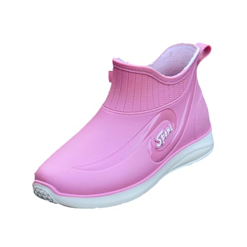 Laquieio Wasserstiefel für Damen, modisch, wasserdicht, rutschfest, gepolstert, Baumwolle, Gummistiefel für Damen, Größe 1, Pink, 40 EU Laquieio Wasserstiefel für Damen, modisch, wasserdicht, rutschfest, gepolstert, Baumwolle, Gummistiefel für Damen, Größe 1, Pink, 40 EU von Laquieio