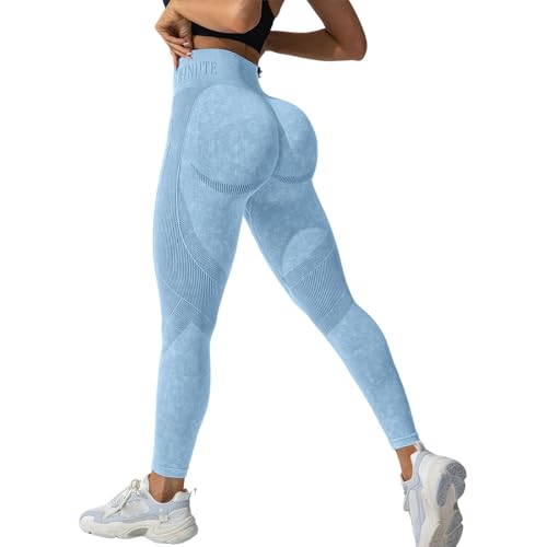 Anti-Cellulite-Leggings, 3D-Vivacuerpo Push Up Damen Sport Glocken-Leggings Kompression 3D Cellumove Schlankmacher Elastisch Nahtlose Sporthose Frauen Yoga Fitness Pilates Panels, Himmelsblau, M Anti-Cellulite-Leggings, 3D-Vivacuerpo Push Up Damen Sport Glocken-Leggings Kompression 3D Cellumove Schlankmacher Elastisch Nahtlose Sporthose Frauen Yoga Fitness Pilates Panels, Himmelsblau, M von Laquieio