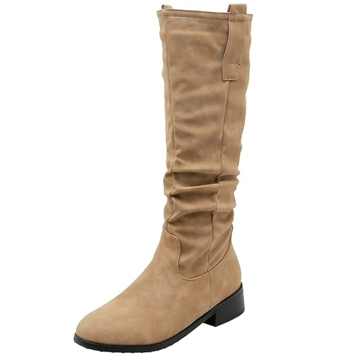 LarDorLin Damen Runde Zehen Winter Slouch Knee High Reitstiefel Draußen Warm Ohne Verschluss Low Mitte Blockabsatz Mode Booty Gelb Gr 35 EU LarDorLin Damen Runde Zehen Winter Slouch Knee High Reitstiefel Draußen Warm Ohne Verschluss Low Mitte Blockabsatz Mode Booty Gelb Gr 35 EU von LarDorLin