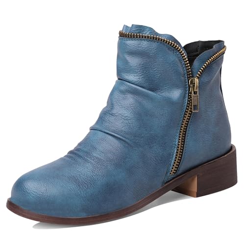 LarDorLin Komfort Chelsea Damen Low Blockabsatz Stiefeletten Winter Buro Runde Zehen Leisure Slouch Stiefeletten Zip Light-Blau Gr 36 EU LarDorLin Komfort Chelsea Damen Low Blockabsatz Stiefeletten Winter Buro Runde Zehen Leisure Slouch Stiefeletten Zip Light-Blau Gr 36 EU von LarDorLin
