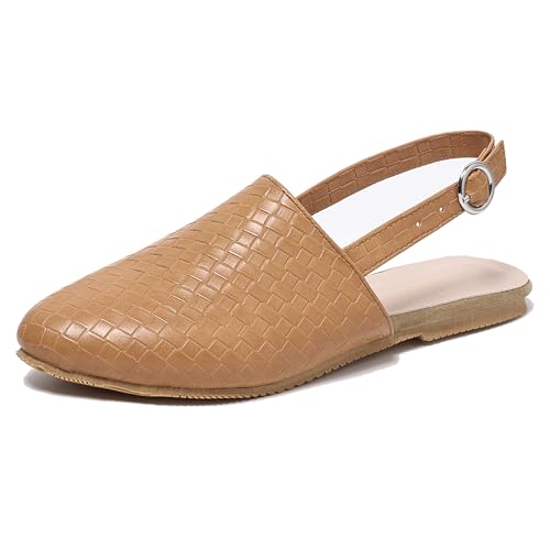 LarDorLin Slingback Flach Damen Runde Zehen Flechten Strand Schuhe Komfort Gehen Driving Ballet Dolly Ballerina Aprikose Gr 34 EU LarDorLin Slingback Flach Damen Runde Zehen Flechten Strand Schuhe Komfort Gehen Driving Ballet Dolly Ballerina Aprikose Gr 34 EU von LarDorLin