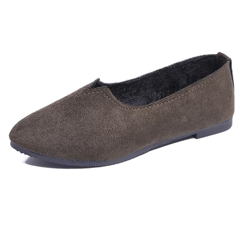 LarDorLin Square Toe Dolly Schuhe Damen Ballet Flach Schuhe Damen Ohne Verschluss Sommer Strand Gehen Flach Schuhe Arbeit Loafer Grün Gr 38 EU (39 Cn) von LarDorLin