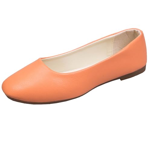 LarDorLin Square Toe Dolly Schuhe Damen Ballet Flach Schuhe Damen Ohne Verschluss Sommer Strand Gehen Flach Schuhe Arbeit Loafer Orange Gr 36 EU LarDorLin Square Toe Dolly Schuhe Damen Ballet Flach Schuhe Damen Ohne Verschluss Sommer Strand Gehen Flach Schuhe Arbeit Loafer Orange Gr 36 EU von LarDorLin