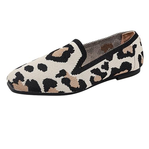 LarDorLin Stricken Ballet Flach Damen Square Toe Dolly Schuhe Ohne Verschluss Buro Loafer Arbeit Gehen Komfort Flach Schuhe Driving Leopard Gr 34 EU LarDorLin Stricken Ballet Flach Damen Square Toe Dolly Schuhe Ohne Verschluss Buro Loafer Arbeit Gehen Komfort Flach Schuhe Driving Leopard Gr 34 EU von LarDorLin
