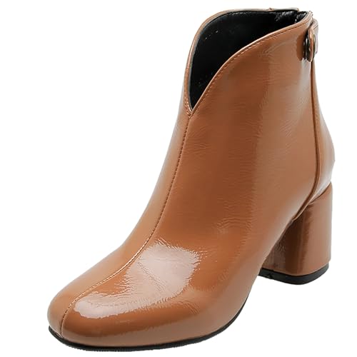 LarDorLin Winter Chelsea Damen Stiefeletten mit Blockabsatz Formal Buro Arbeit Warm Stiefeletten Zip Mode Wildleder Chunky Lack Gelb Gr 32 EU LarDorLin Winter Chelsea Damen Stiefeletten mit Blockabsatz Formal Buro Arbeit Warm Stiefeletten Zip Mode Wildleder Chunky Lack Gelb Gr 32 EU von LarDorLin